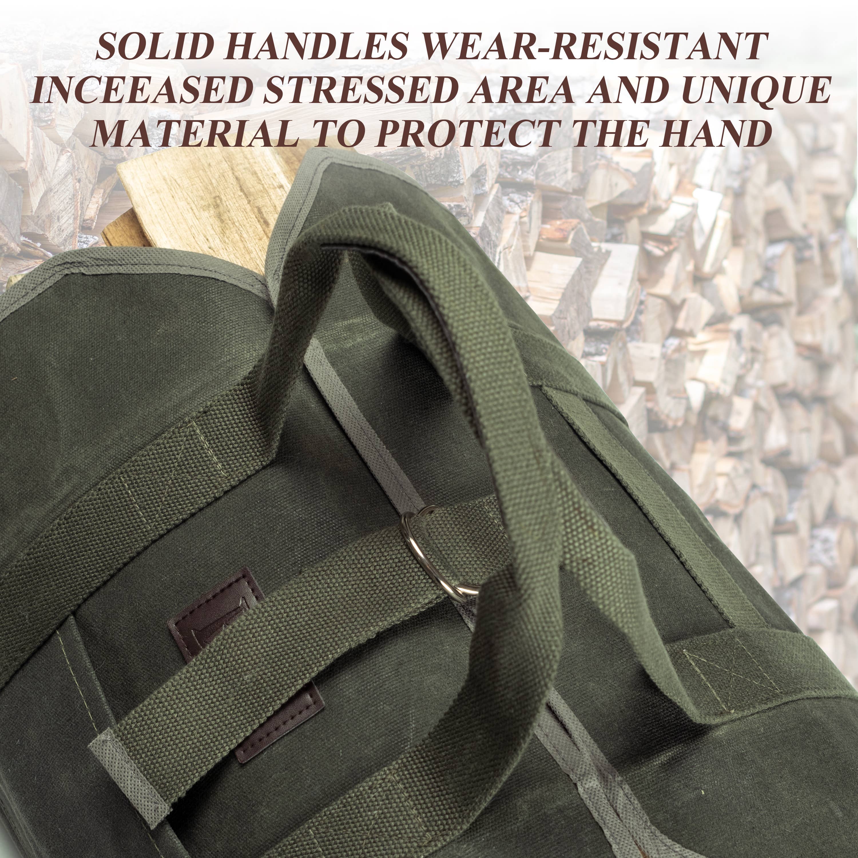 Canvas Firewood Tote Bag with Wood – Rise and Shine Hills