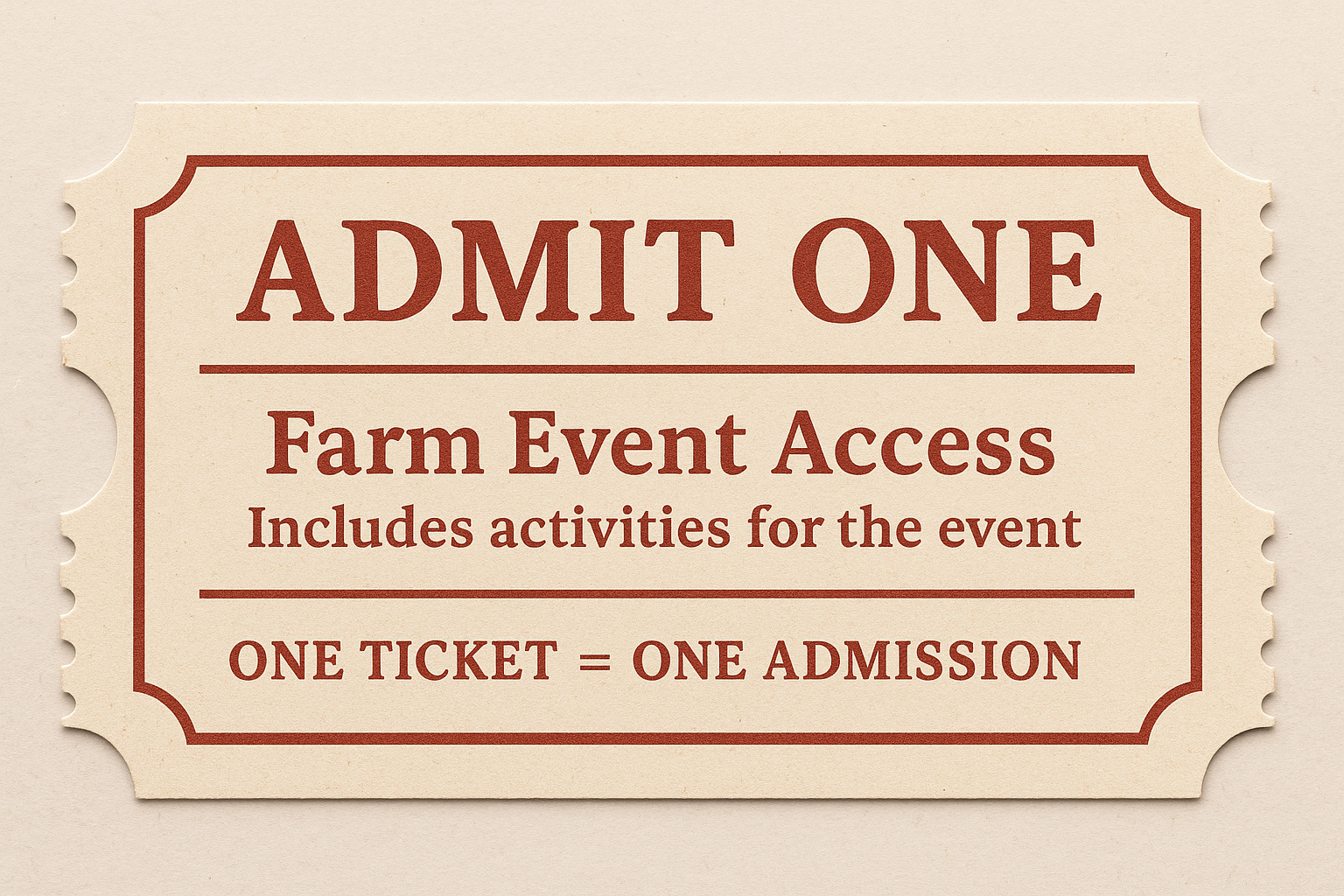 Activity Ticket
