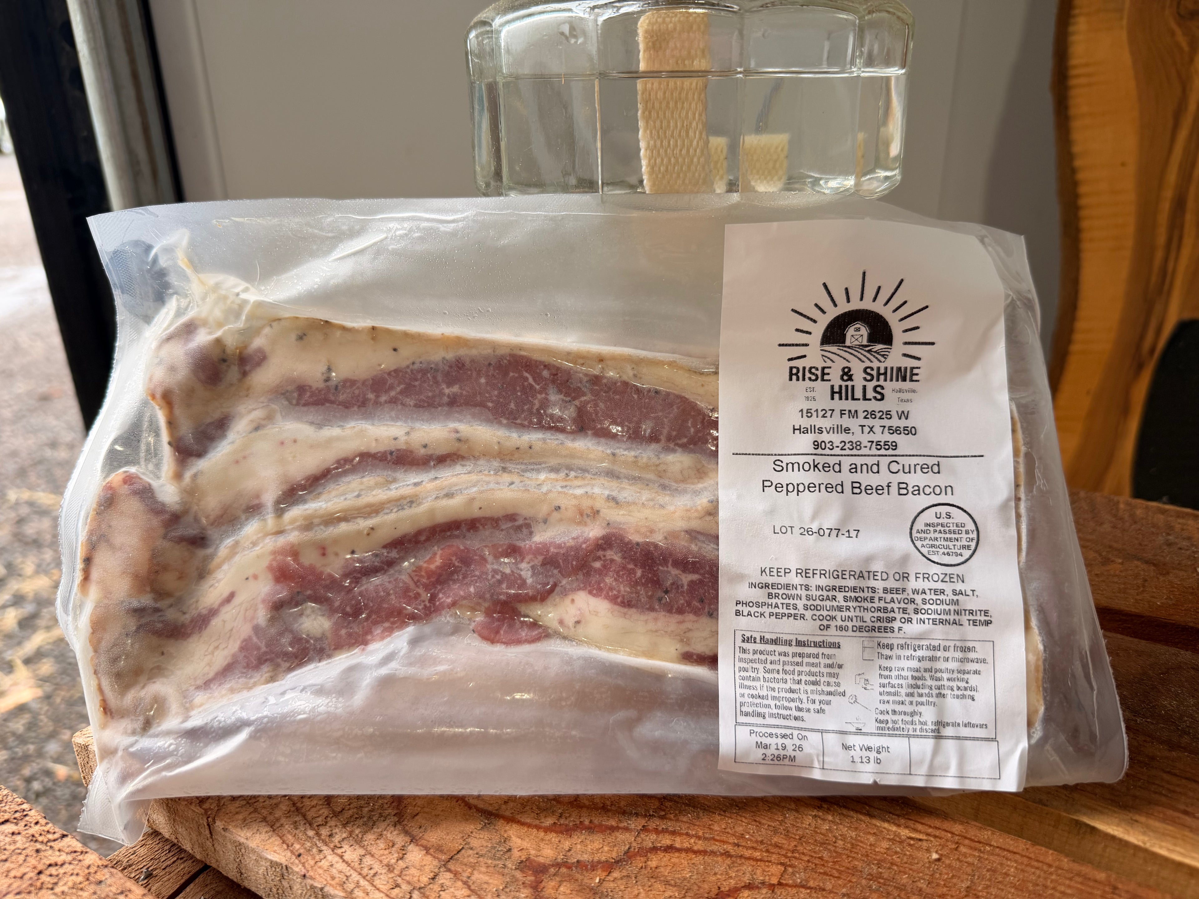 Peppered Beef Bacon
