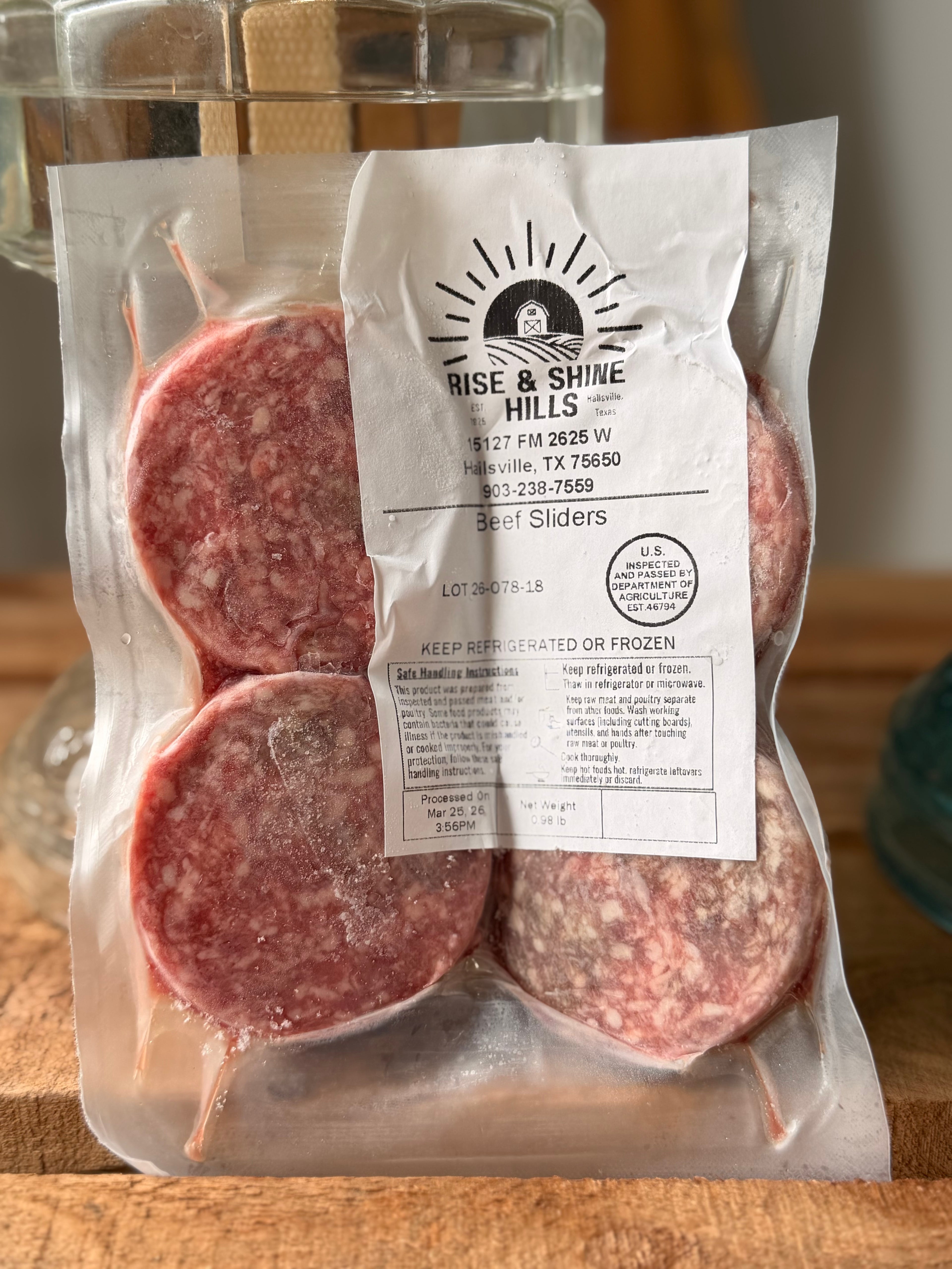 Beef Slider Patties