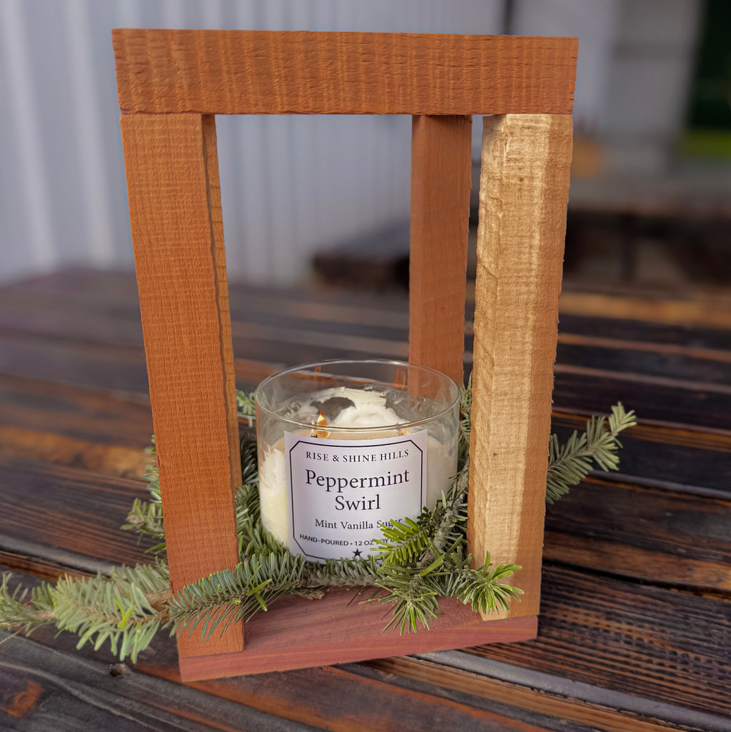 Rustic Wooden Candle Lantern – Small & Large
