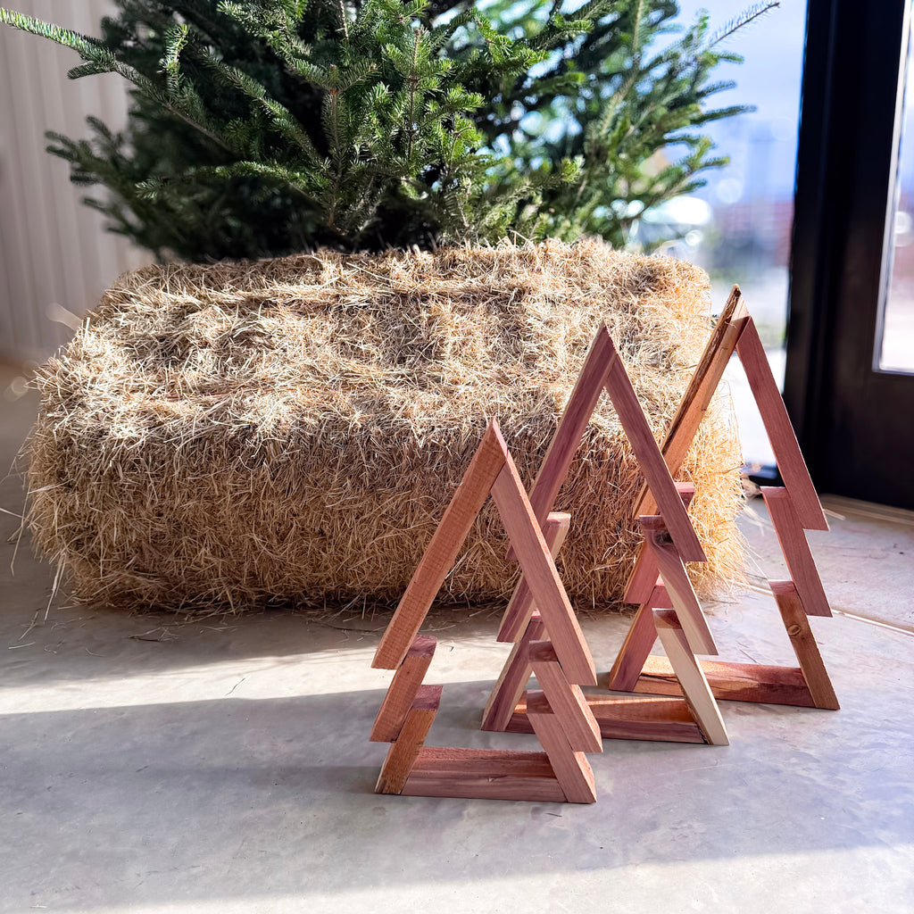 Rustic Cedar Stacked Trees