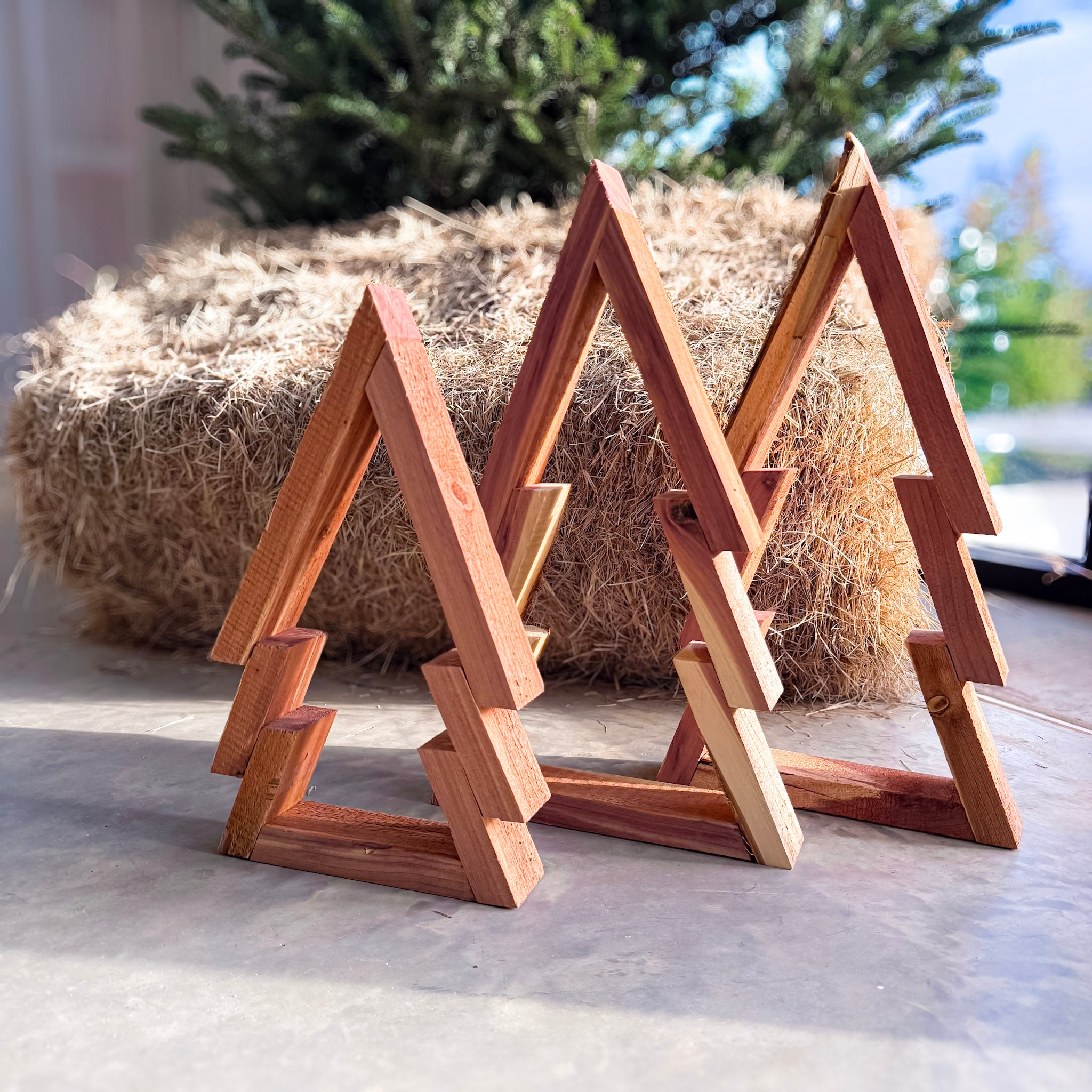 Rustic Cedar Stacked Trees
