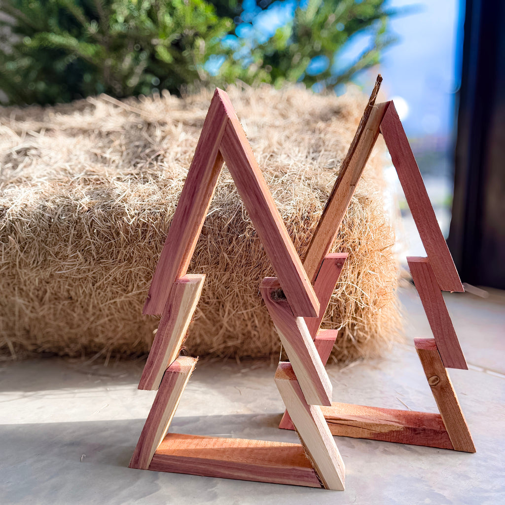 Rustic Cedar Stacked Trees