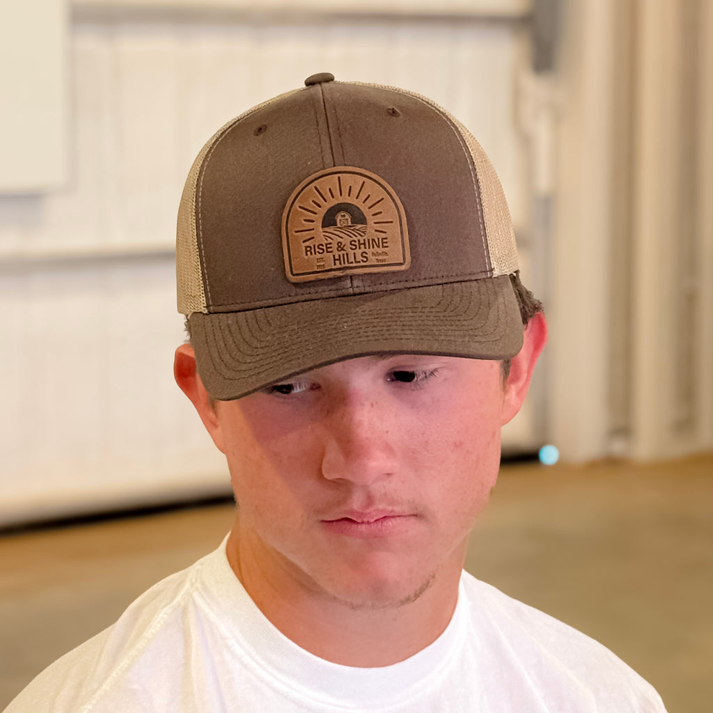 Rise & Shine Hills Leather Patch Trucker Hat