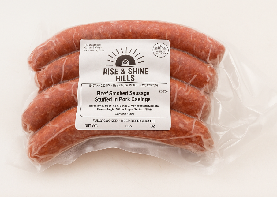 Rise & Shine Hills Beef Smoked Sausage
